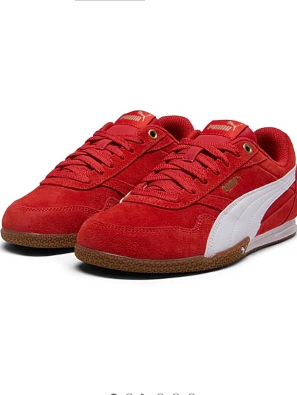 Puma Bella Donna SD ( Red Suede Sneakers with White Details) (Women's)